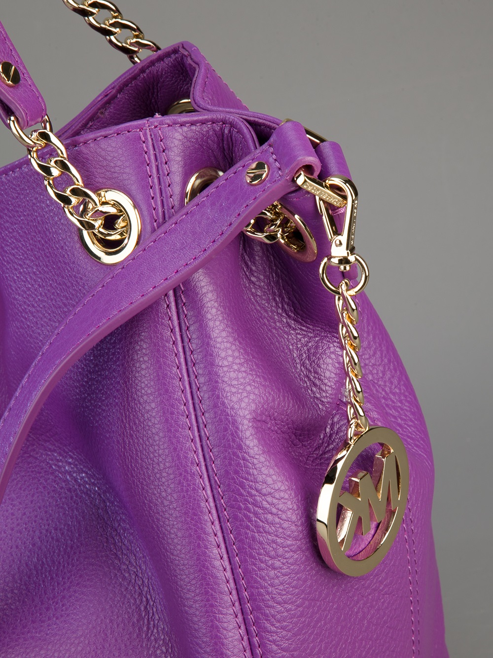 purple chain bag