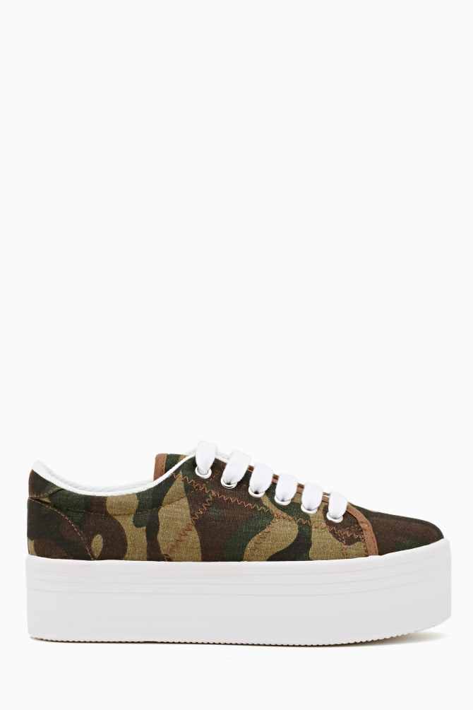 platform camo sneakers