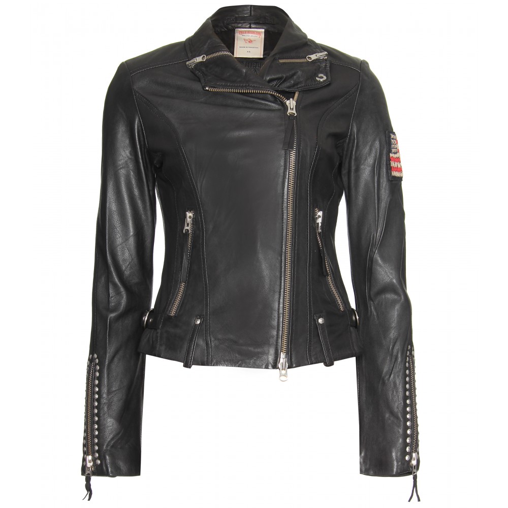 true religion leather jacket womens