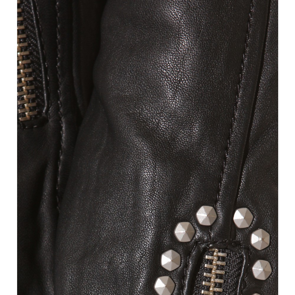 True Religion Black Moto Leather Jacket