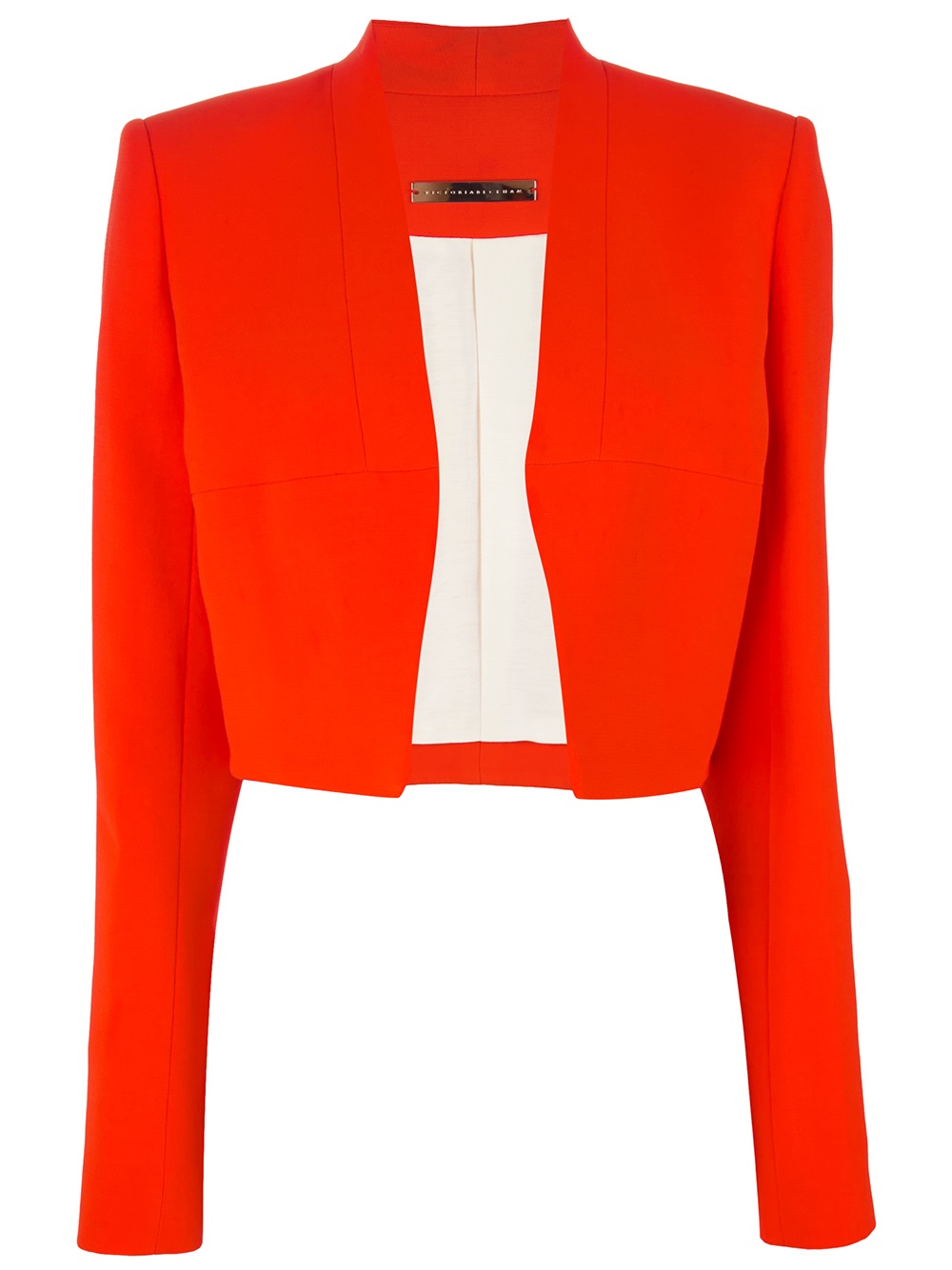 Victoria Beckham Cropped Blazer in Red 