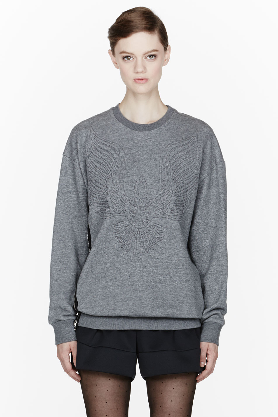 Download 3.1 Phillip Lim French Terry Oversize Sweatshirt in Grey ...