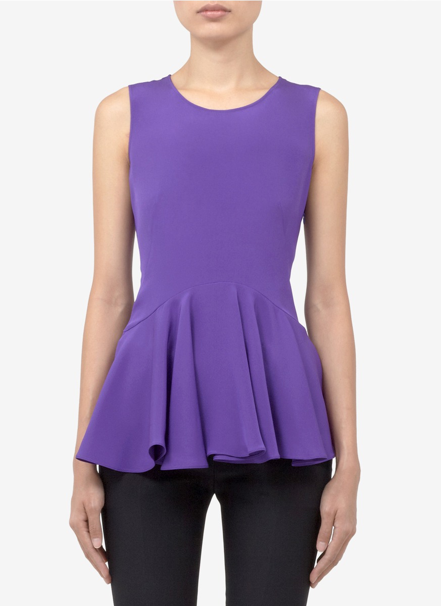 purple peplum blouse