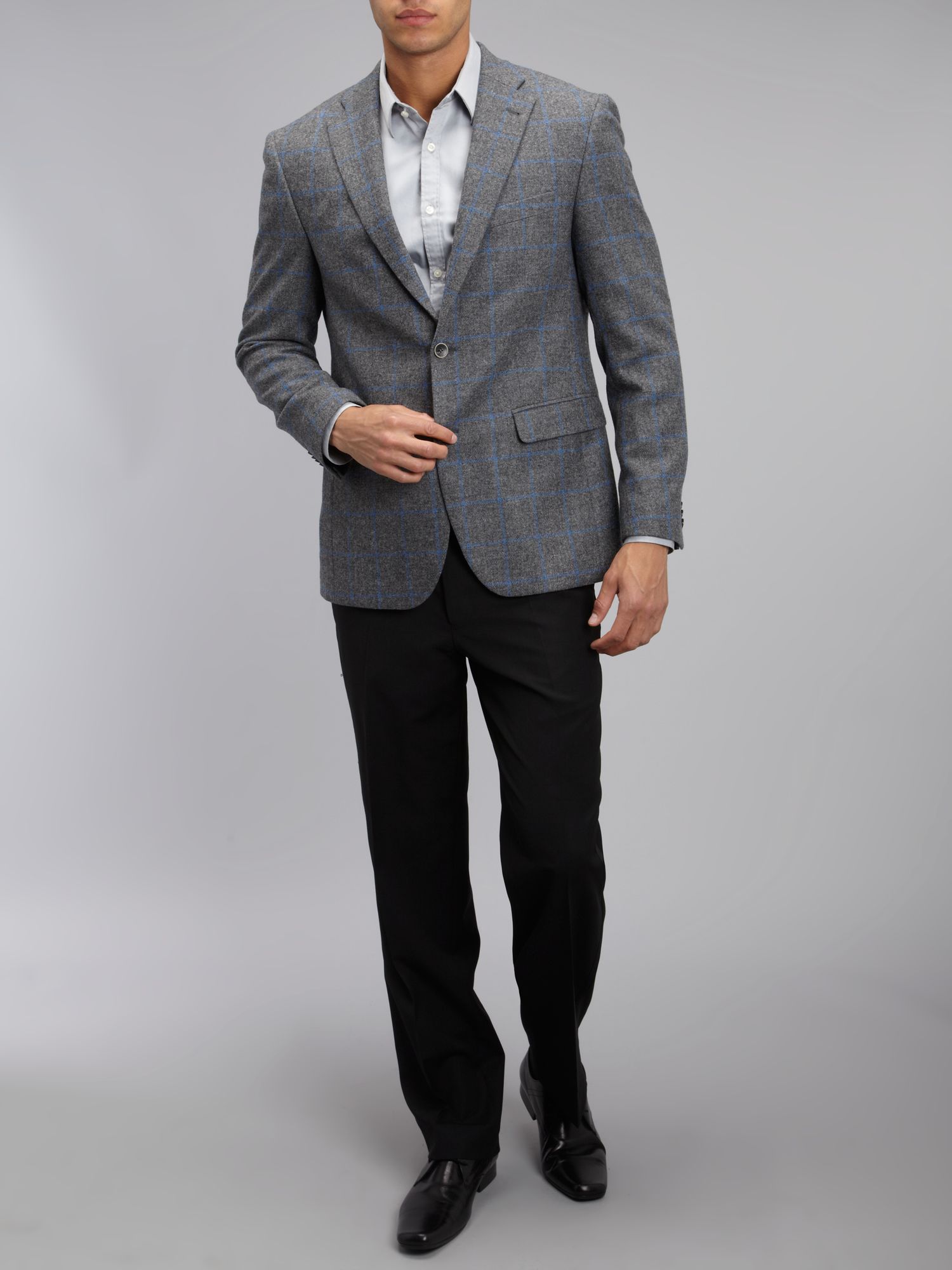 Bäumler Leather Elbow Patch Jacket in Gray for Men Lyst