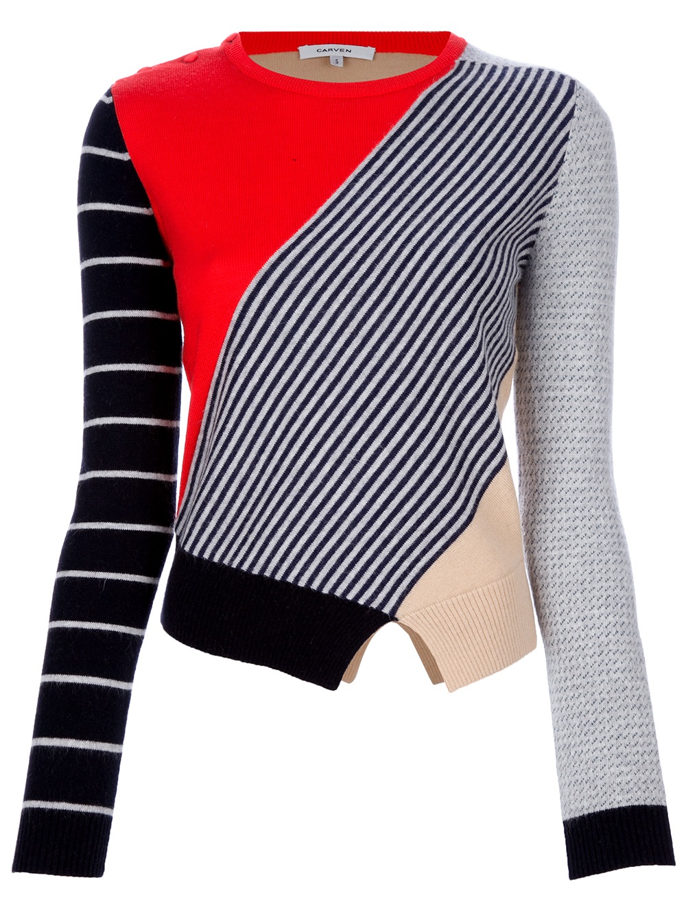 Carven Multi Patterned Sweater in Multicolor (multi) | Lyst