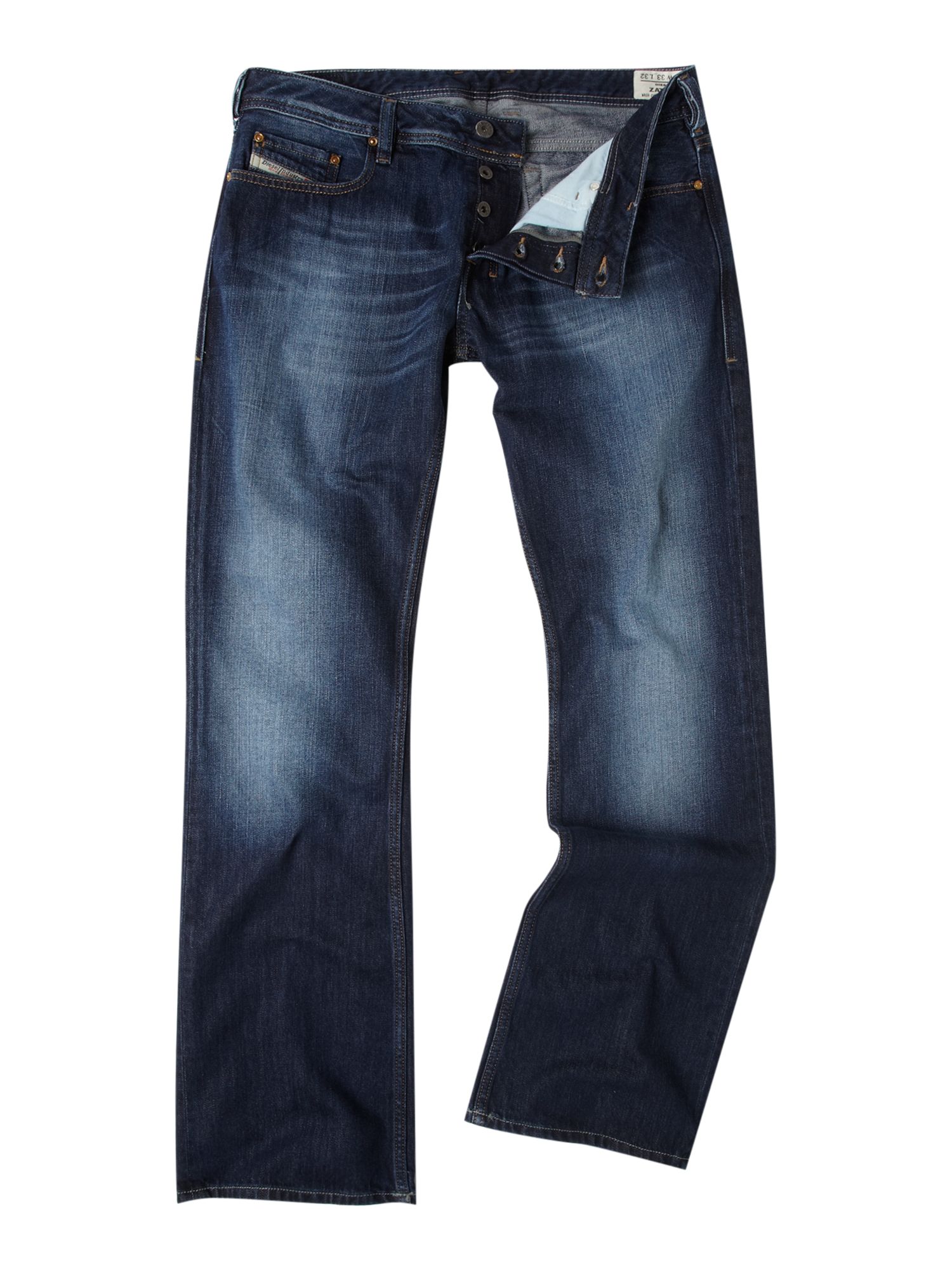 Diesel Zatiny 8J4 Dark Wash Bootcut Jeans in Blue for Men | Lyst