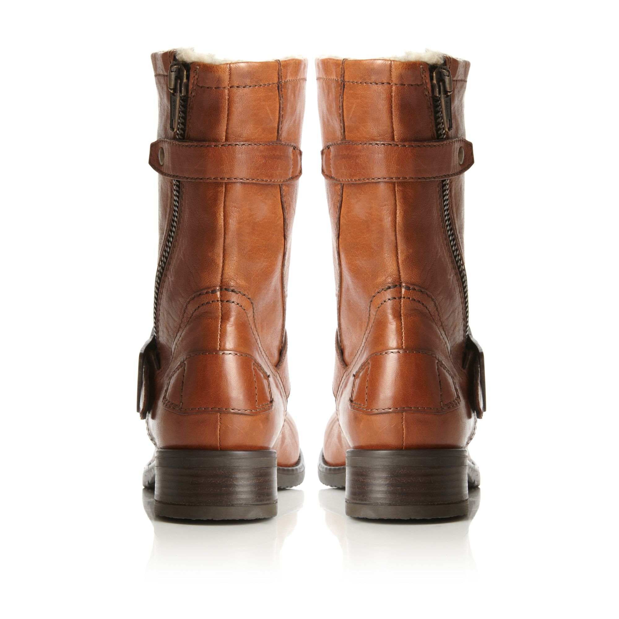 dune studded biker boots