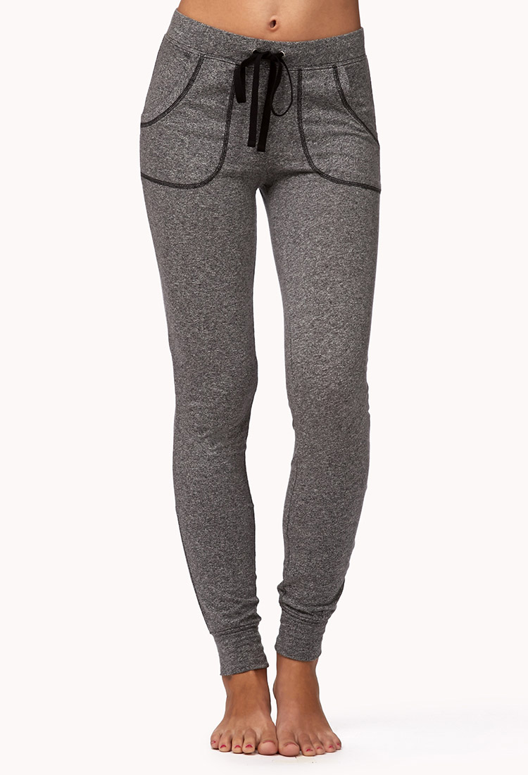 Lyst - Forever 21 Heathered Lounge Sweatpants in Gray