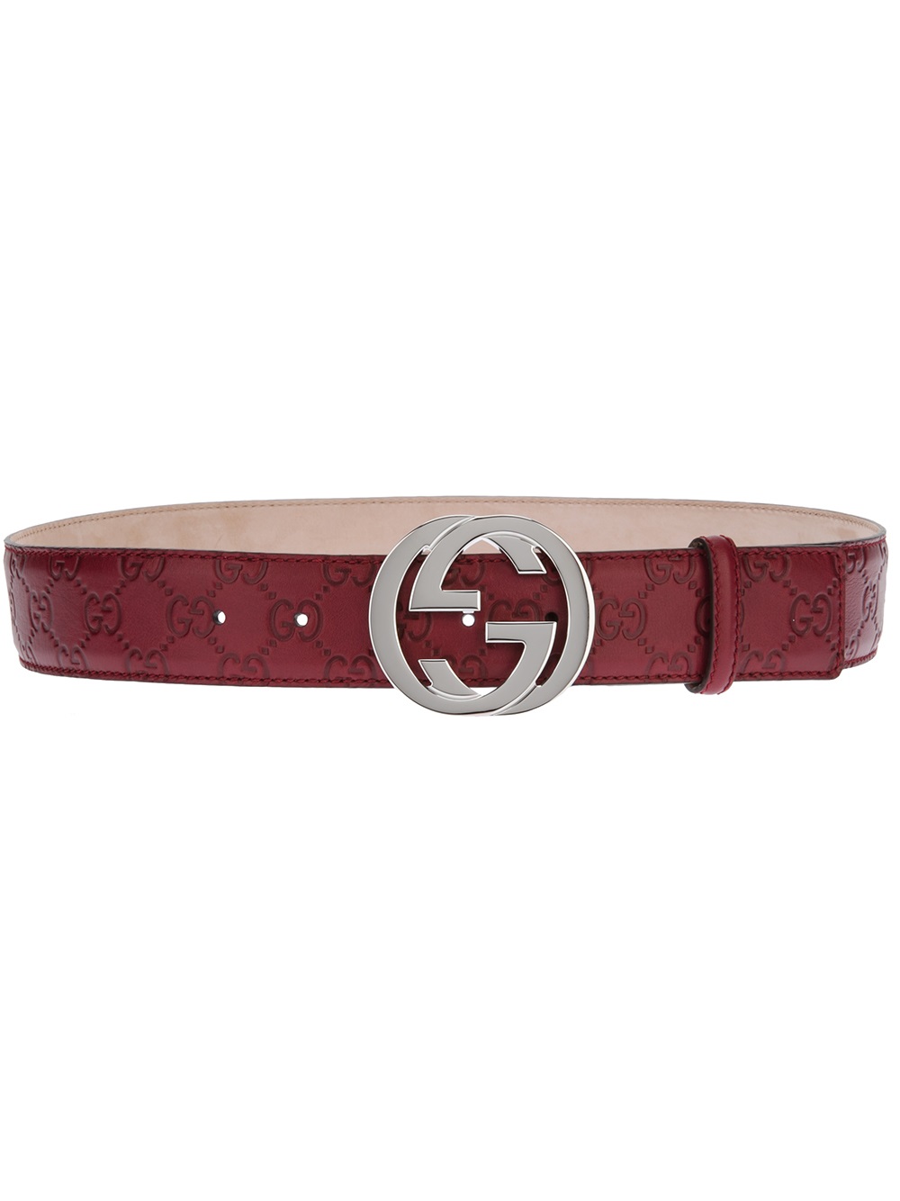 Gucci Unisex Brand Embossed Belt in Purple for Men Lyst