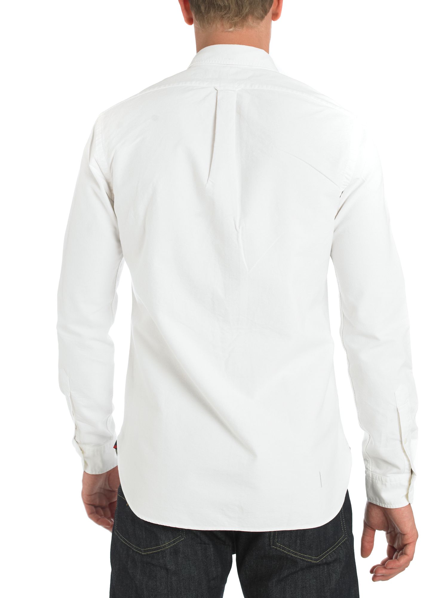 mens slim fit oxford shirt white