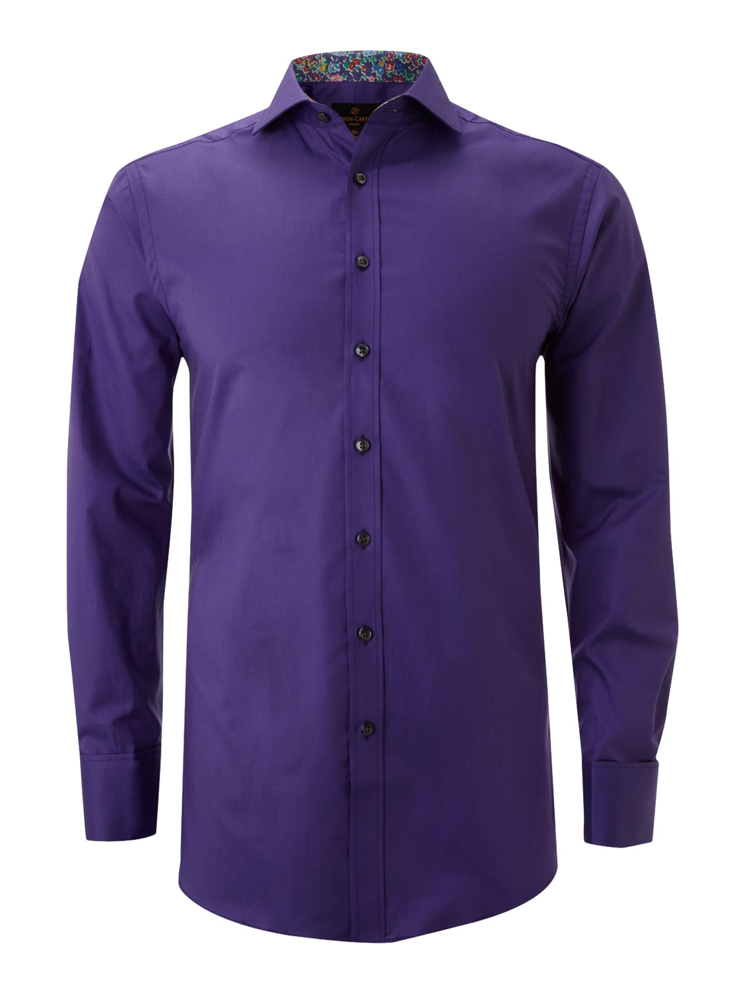 Simon carter Luxury Twill Long Sleeve Shirt in Purple for Men | Lyst
