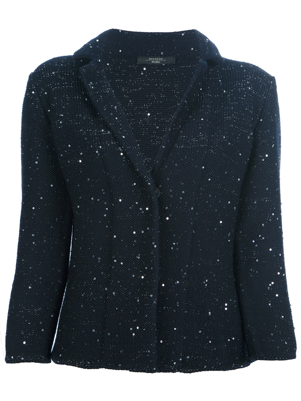 Weekend by Maxmara Cortona Knitted Sequin Jacket in Navy (Blue) - Lyst