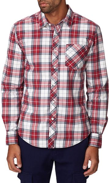 21men Classic Fit Plaid Shirt in Red for Men (Red/white) | Lyst