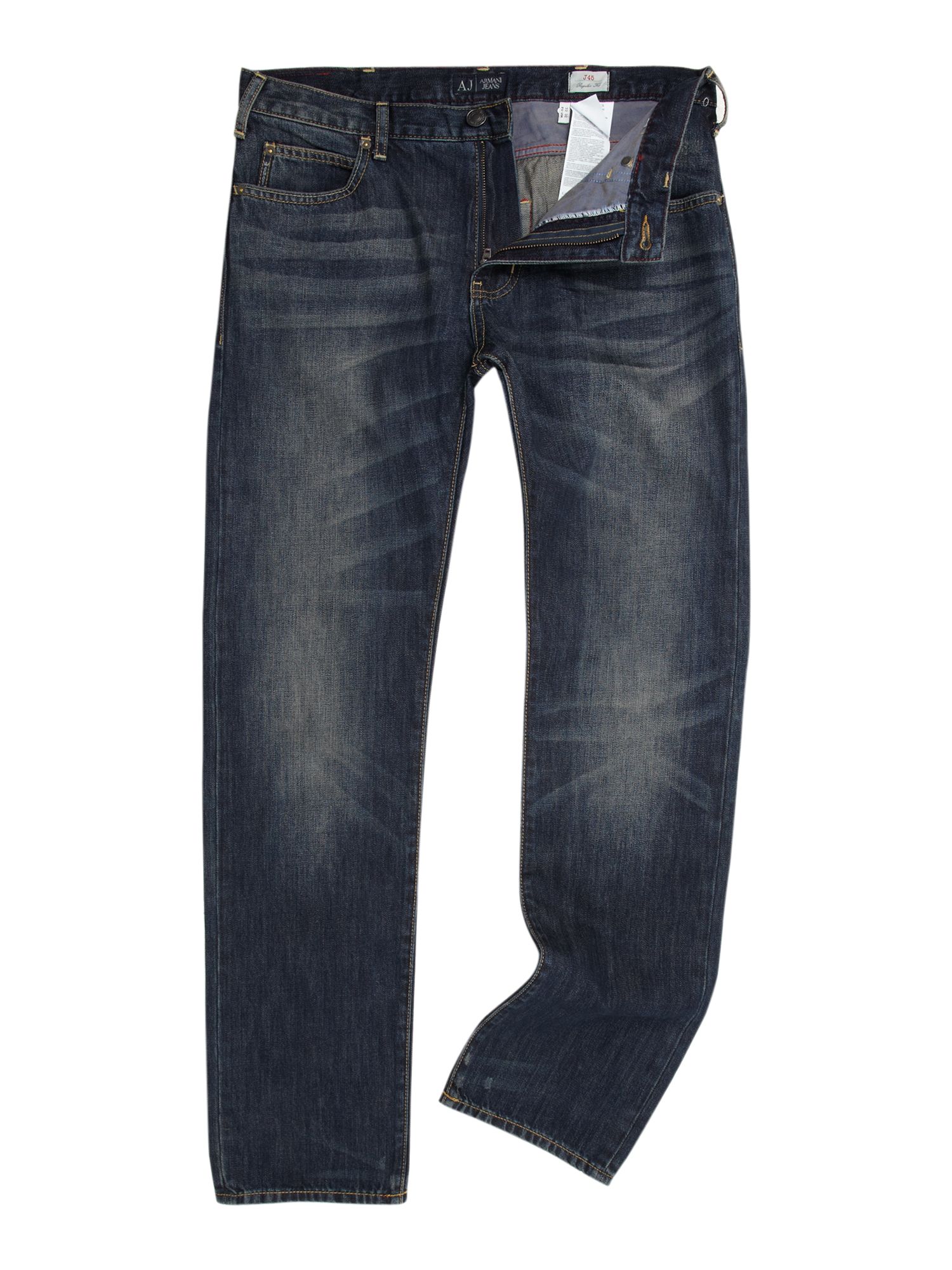 Armani jeans J45 Tapered Fit Dirty Wash Jeans in Blue for Men Lyst