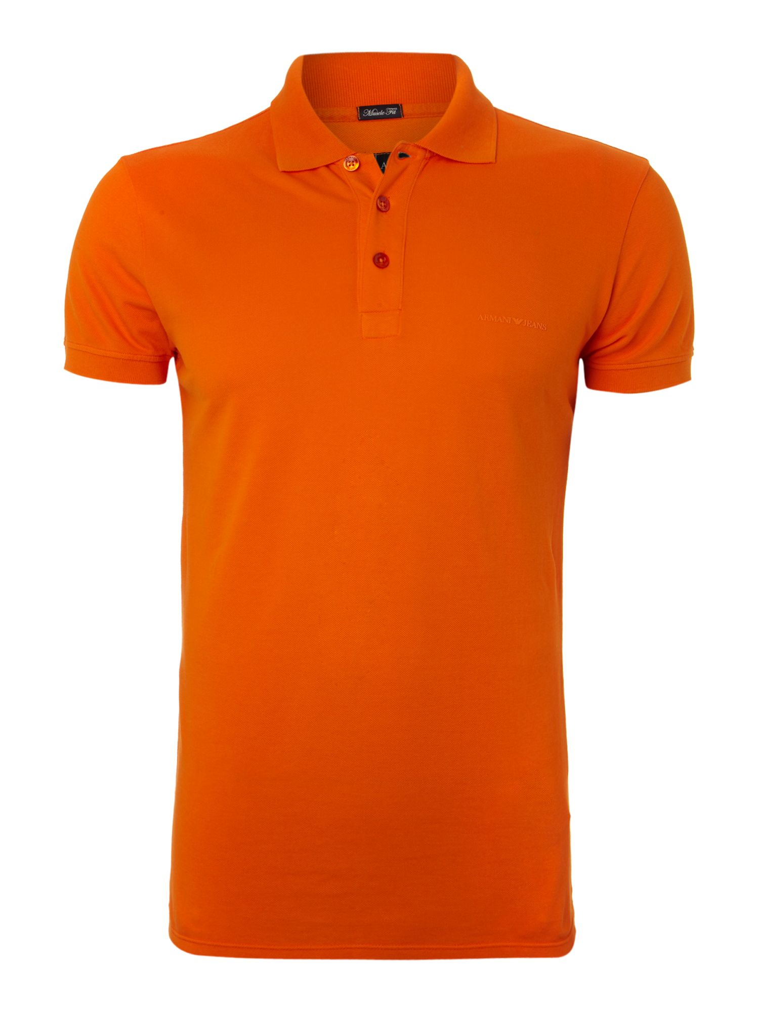 Armani Jeans Logo Polo Shirt in Orange for Men | Lyst