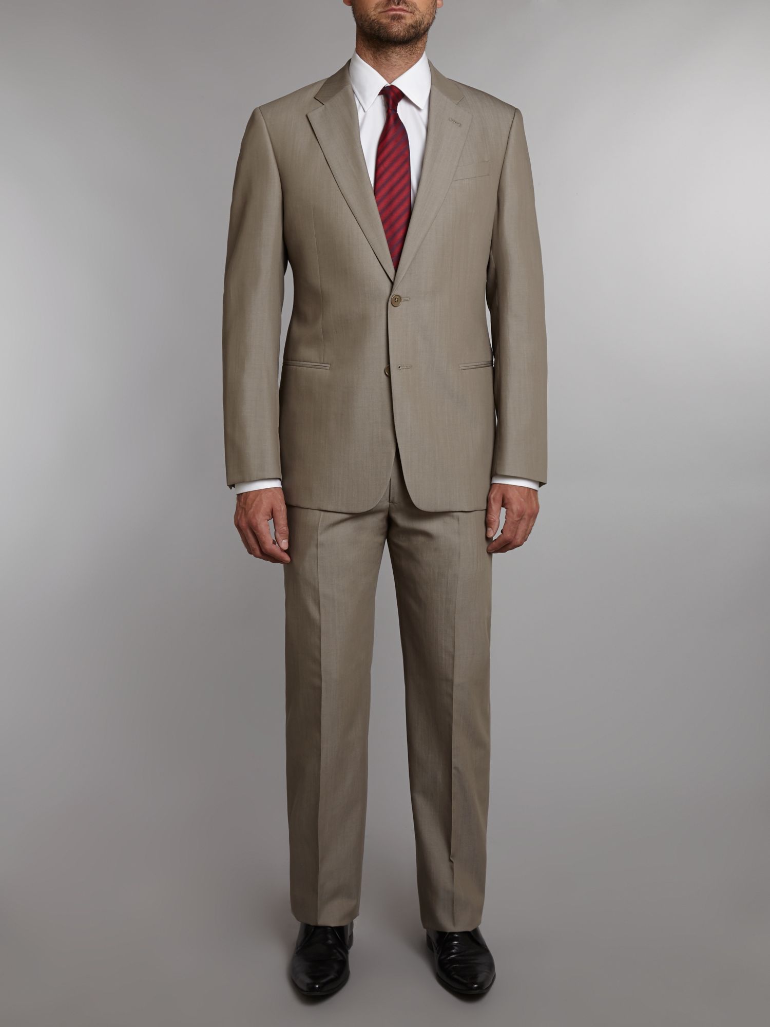 Armani Giorgio Regular Twill Suit in Gray for Men (Stone) | Lyst