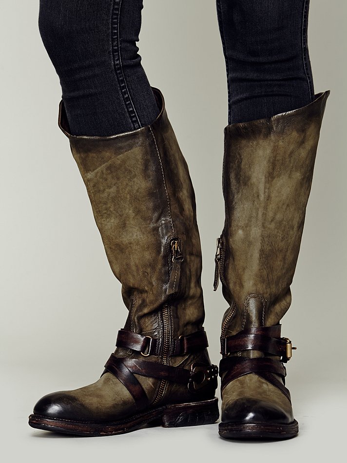 green tall boots