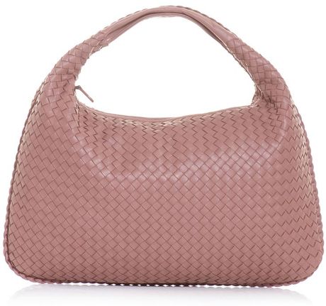 Bottega Veneta Intrecciato Woven Leather Veneta Bag in Pink | Lyst