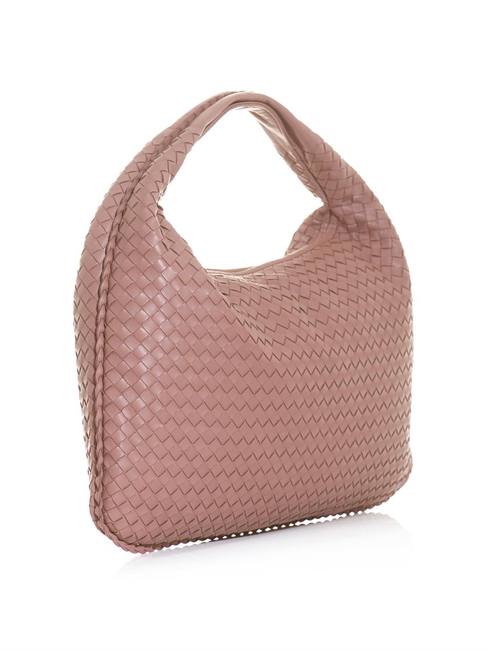 Bottega Veneta Intrecciato Woven Leather Veneta Bag in Pink - Lyst