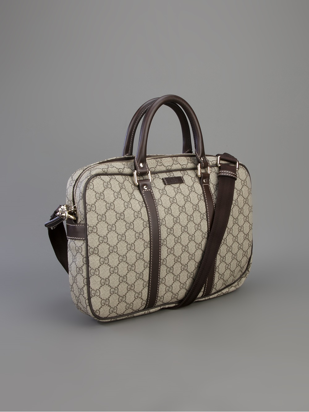 Gucci Monogrammed Laptop Bag in Natural for Men - Lyst