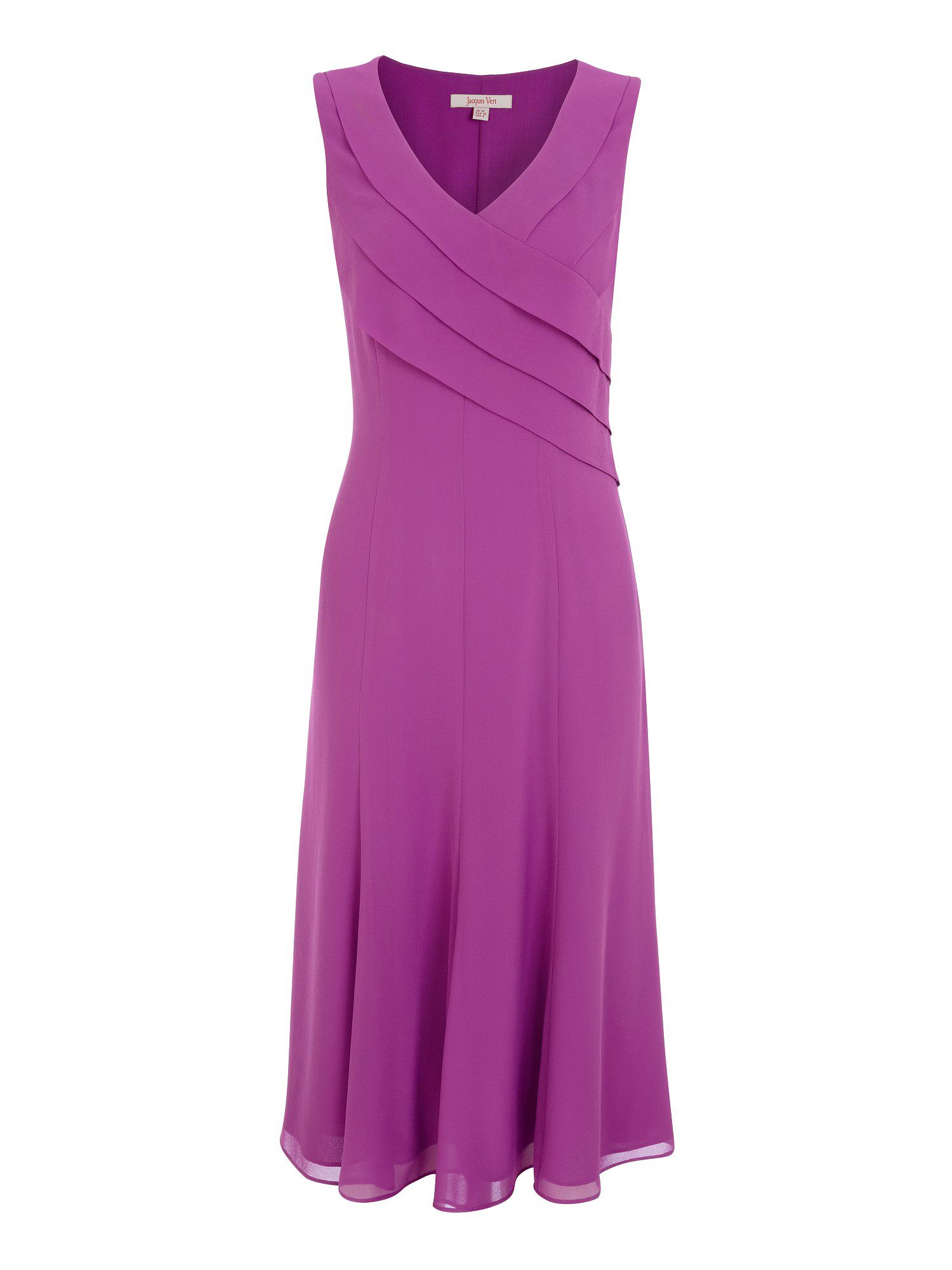 Jacques Vert Iris Pleated Chiffon Dress in Purple | Lyst