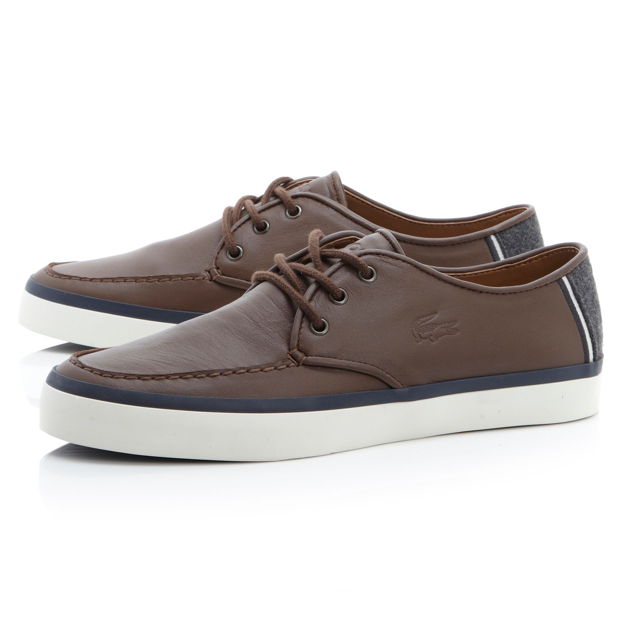 Lacoste Sevrin Eyelet Apron Trainers in Brown for Men | Lyst
