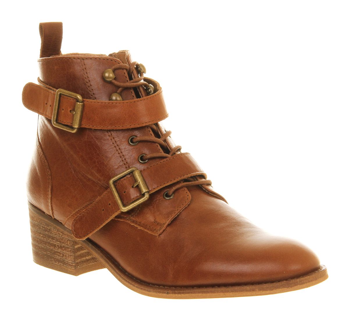 Office Domino Strap Ankle Boots in Brown | Lyst