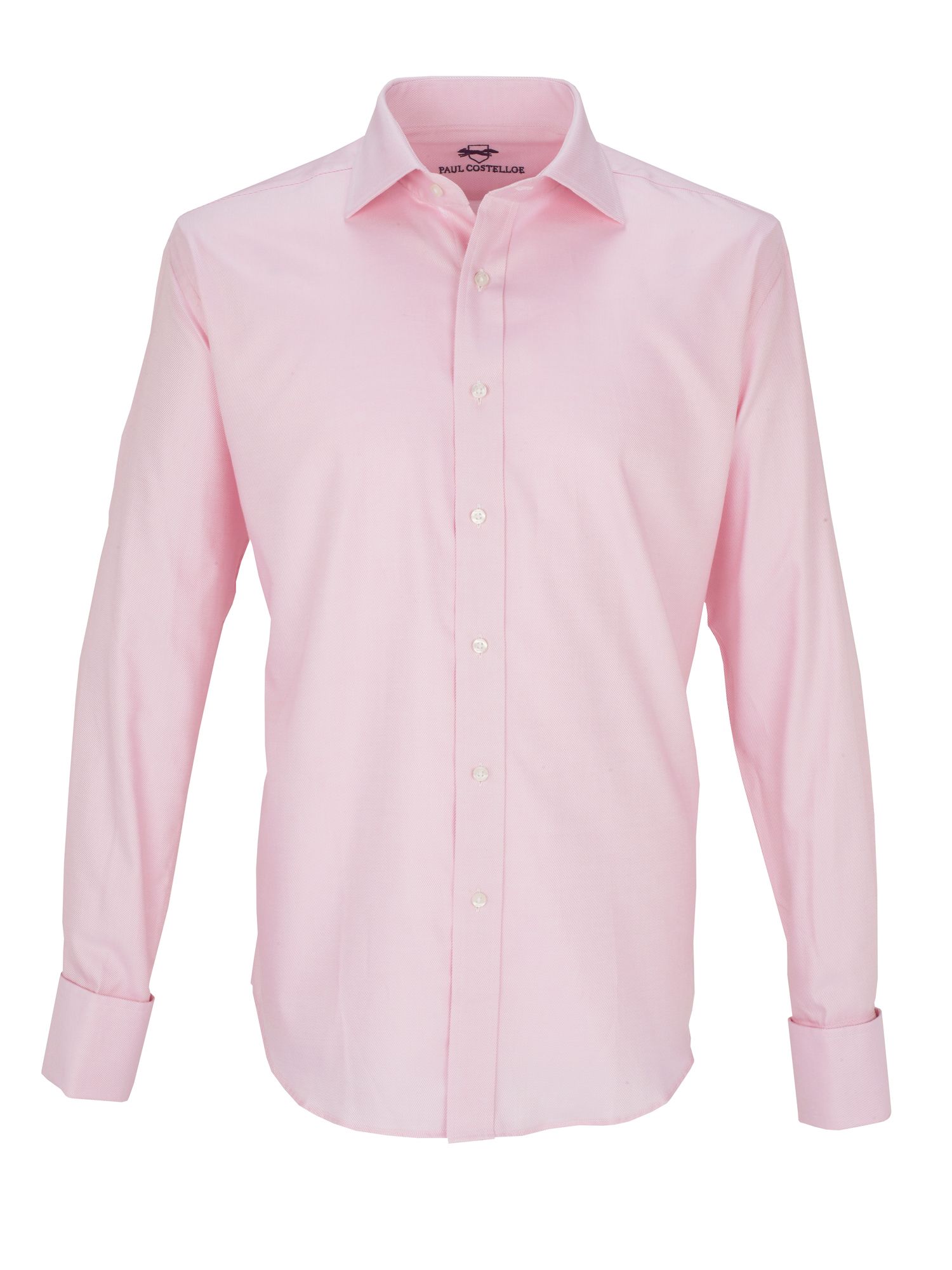 Paul costelloe Pink Twill Double Cuff Shirt in Pink for Men Lyst