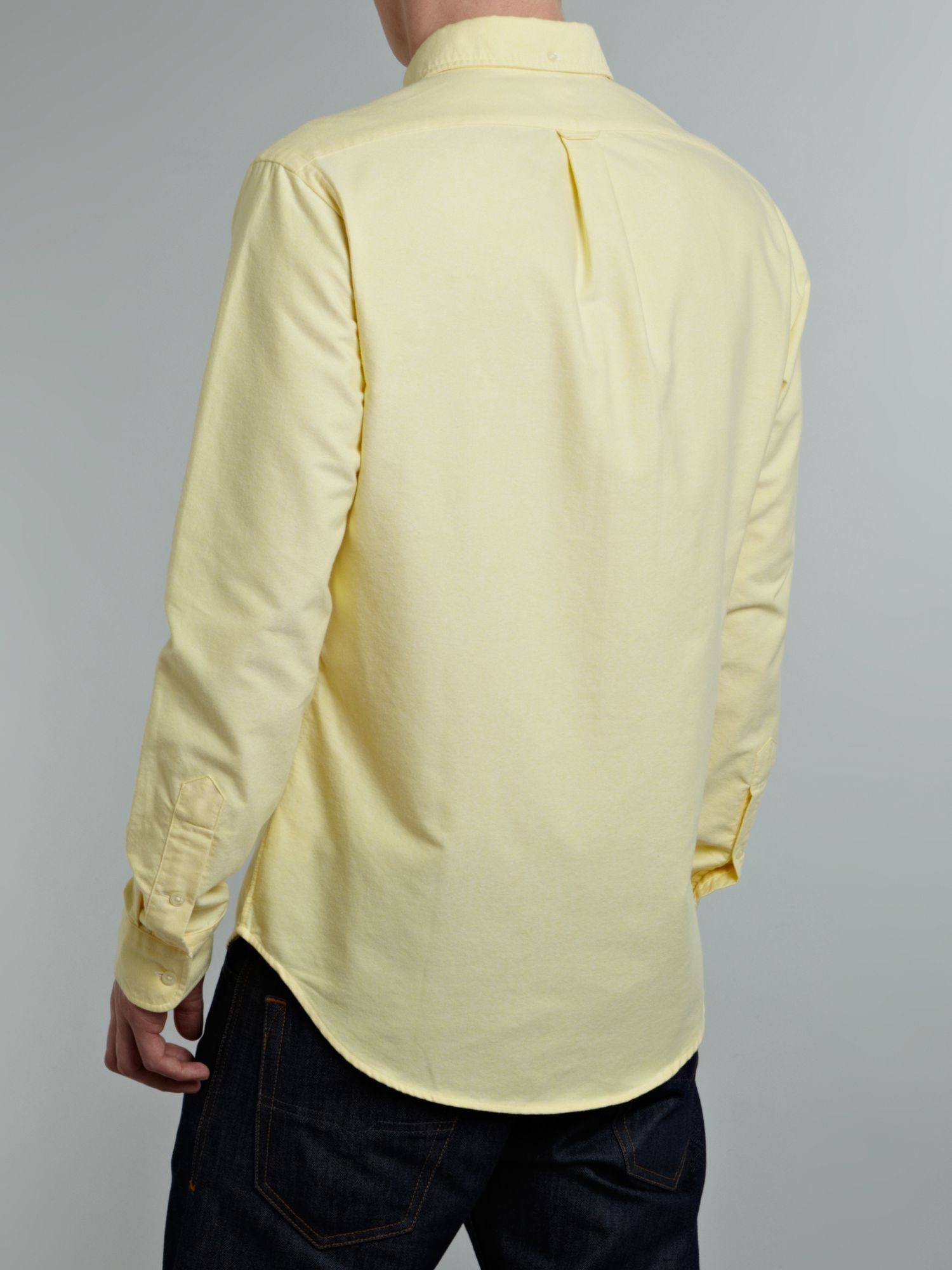 Polo Ralph Lauren Long Sleeved Oxford Shirt in Lemon (Yellow) for Men Lyst