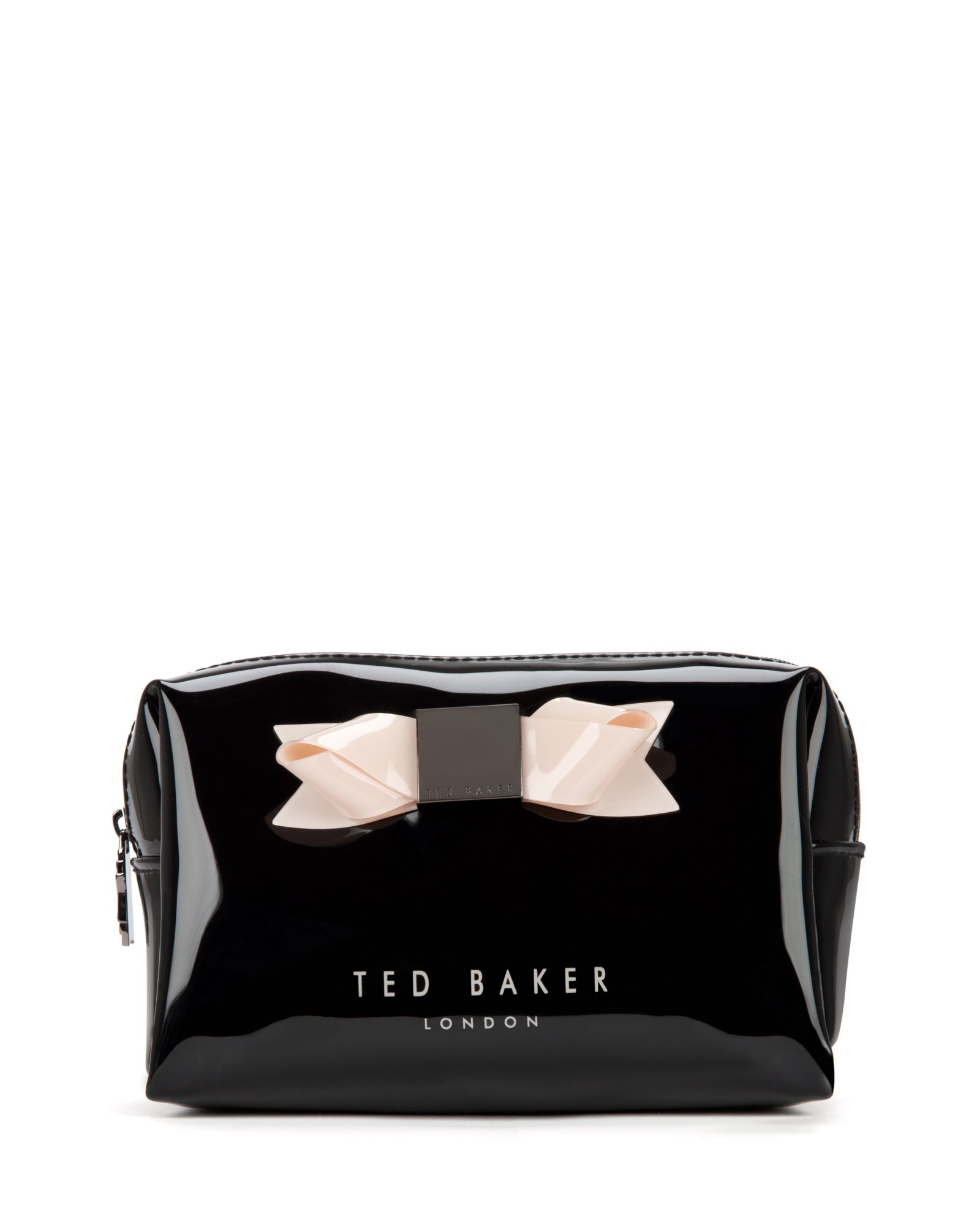 Ted baker Kace Small Bow Wash Bag in Black | Lyst