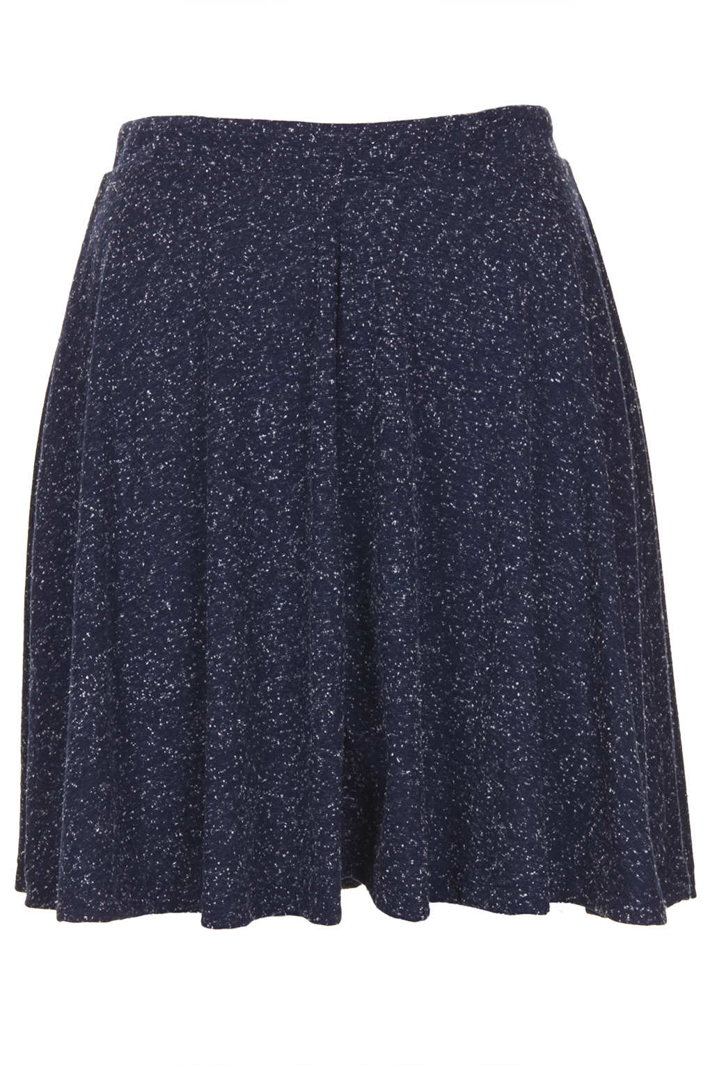 Topshop Navy Neppy Skater Skirt In Blue Lyst