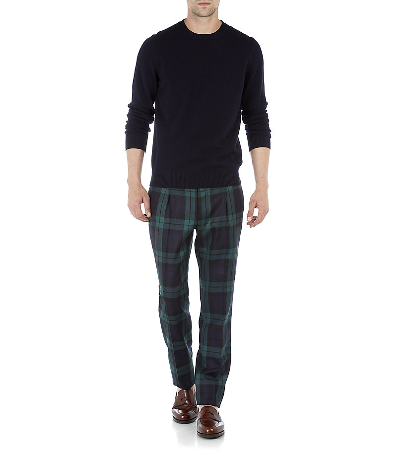 mens black watch plaid pants