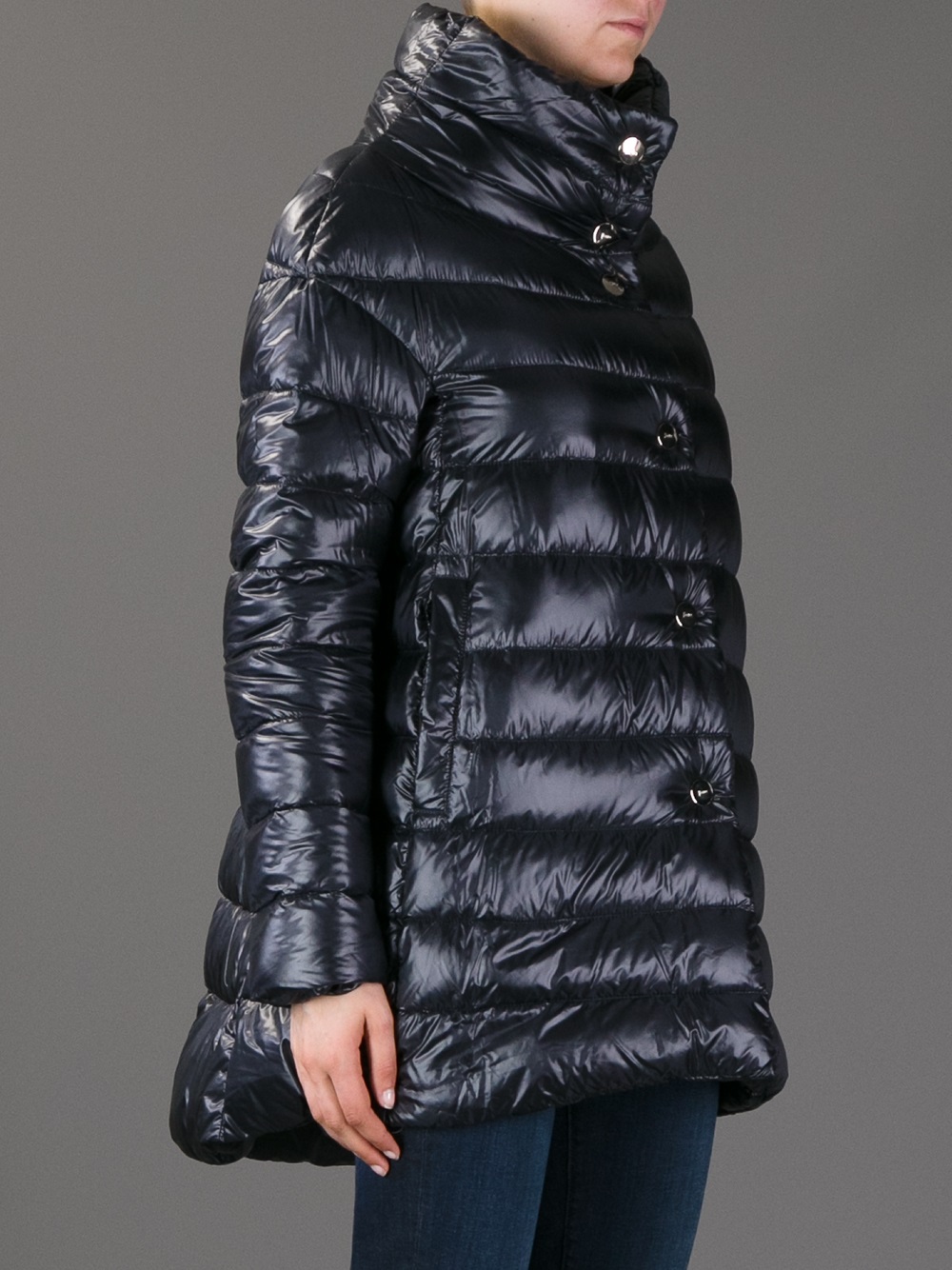 Herno Aline Short Puffer Coat in Black - Lyst