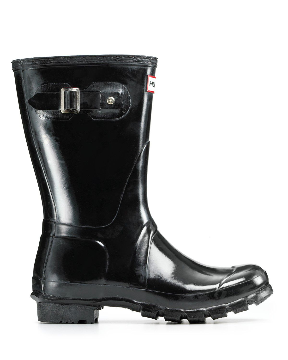 Hunter Original Short Glossy Rain Boots in Black - Save 2% | Lyst