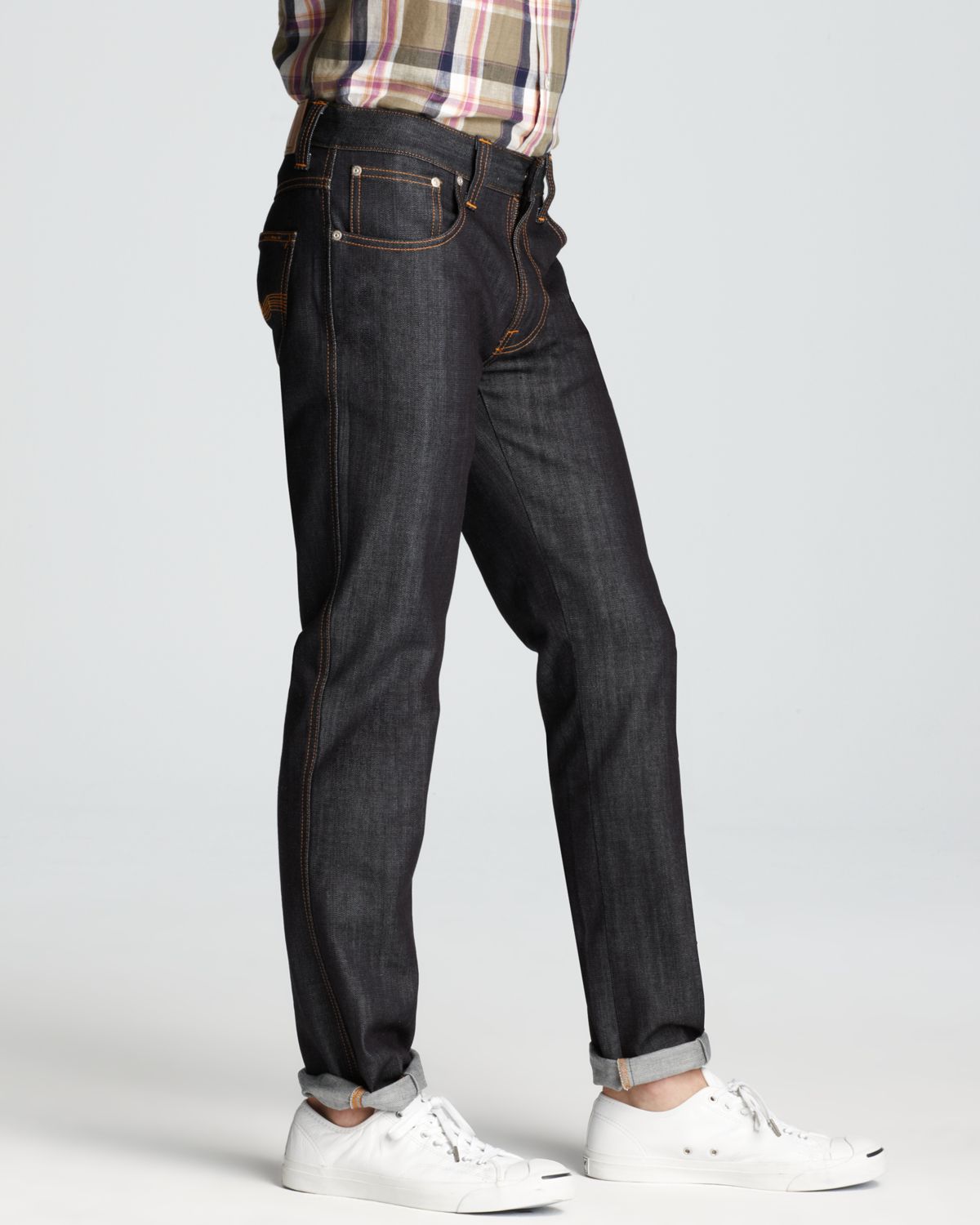 Nudie Jeans Slim Jim Slim Straight Fit in Dry Broken Twill Wash in Blue for Men Lyst