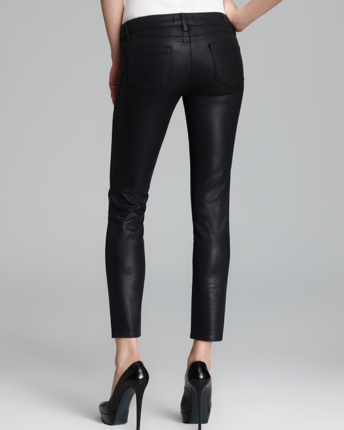 PAIGE Jeans - Verdugo Ultra Skinny Ankle In Black Silk - Lyst