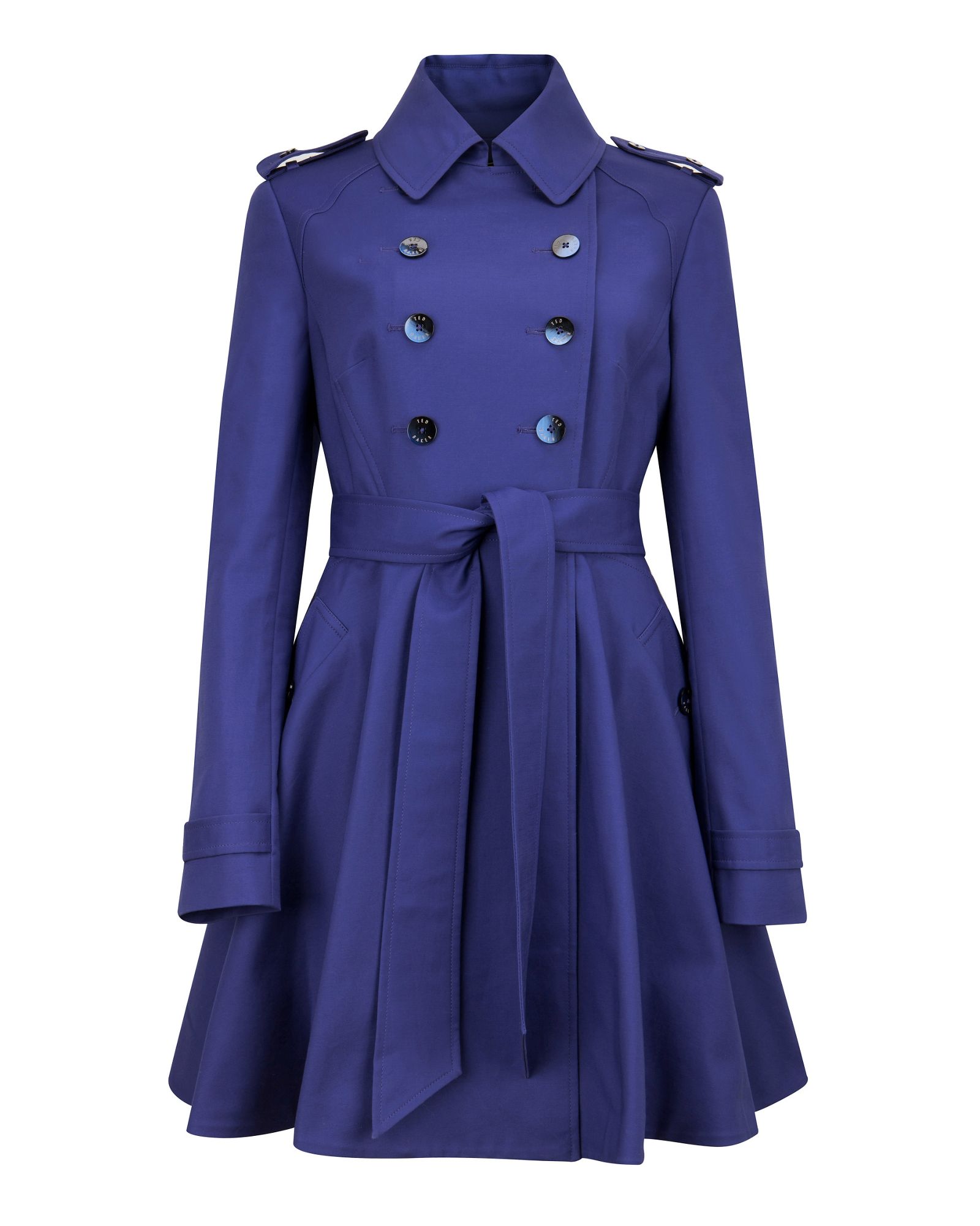 Ted baker Moriah Double Breasted Coat in Purple | Lyst
