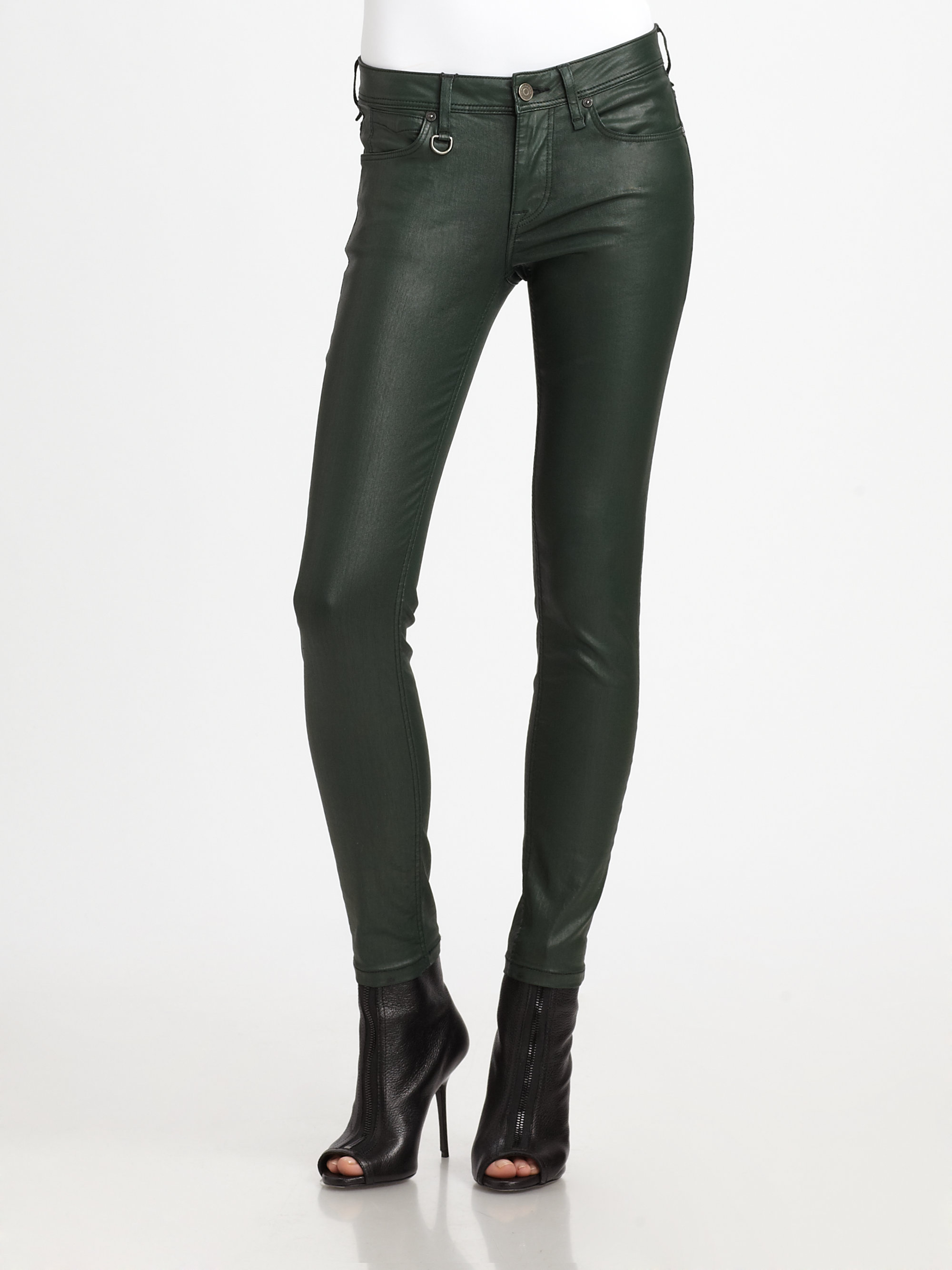 burberry coated jeans