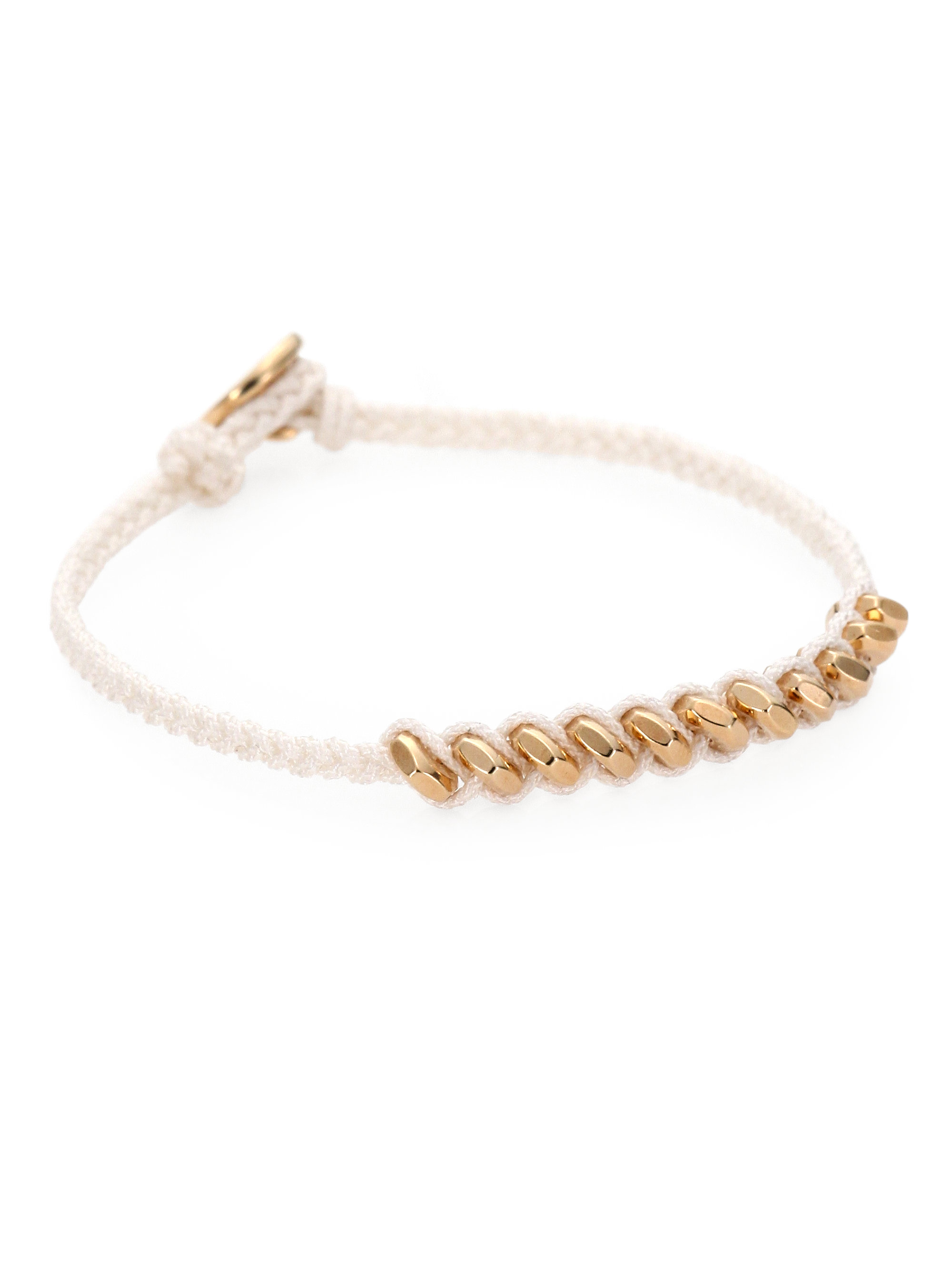 Marc By Marc Jacobs Bolts Braided Friendship Bracelet in Pink (WHITE)