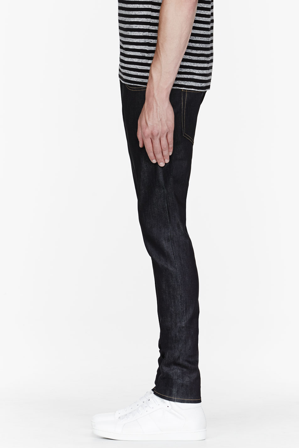 saint laurent raw denim