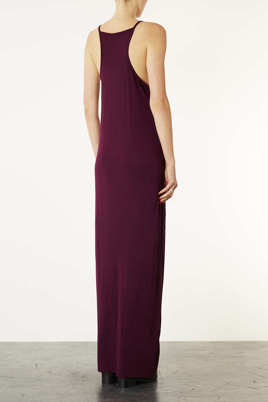 Topshop Tall Strappy Cami Maxi Dress in Red | Lyst
