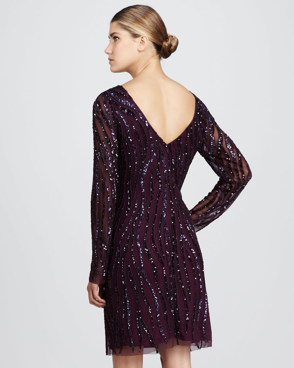 Aubergine Cocktail Dress Ombre