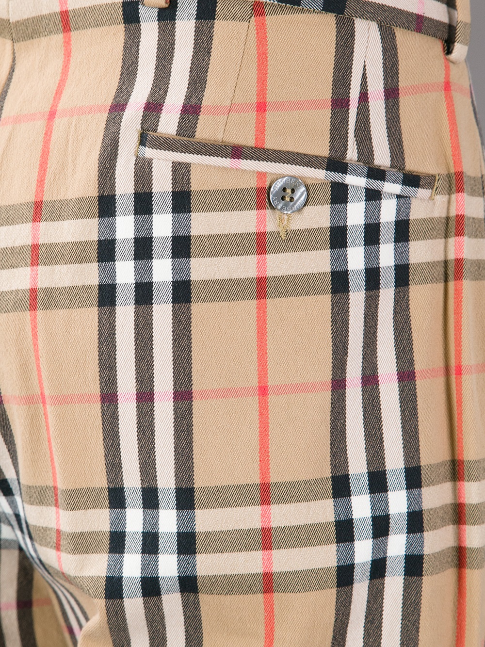 Burberry Haymarket Check Trouser in Natural for Men | Lyst