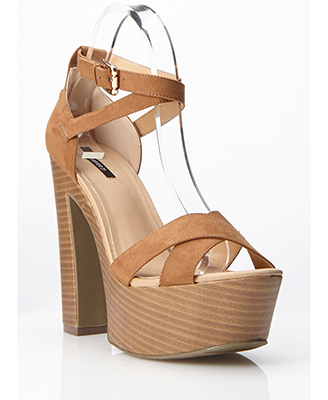 chunky platform sandals brown