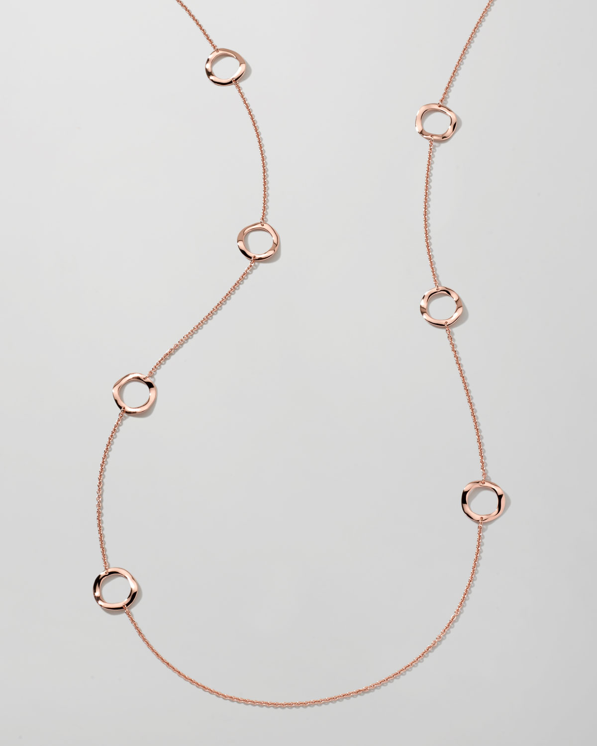 Lyst - Ippolita Rose Wavy Circle Station Necklace in Pink