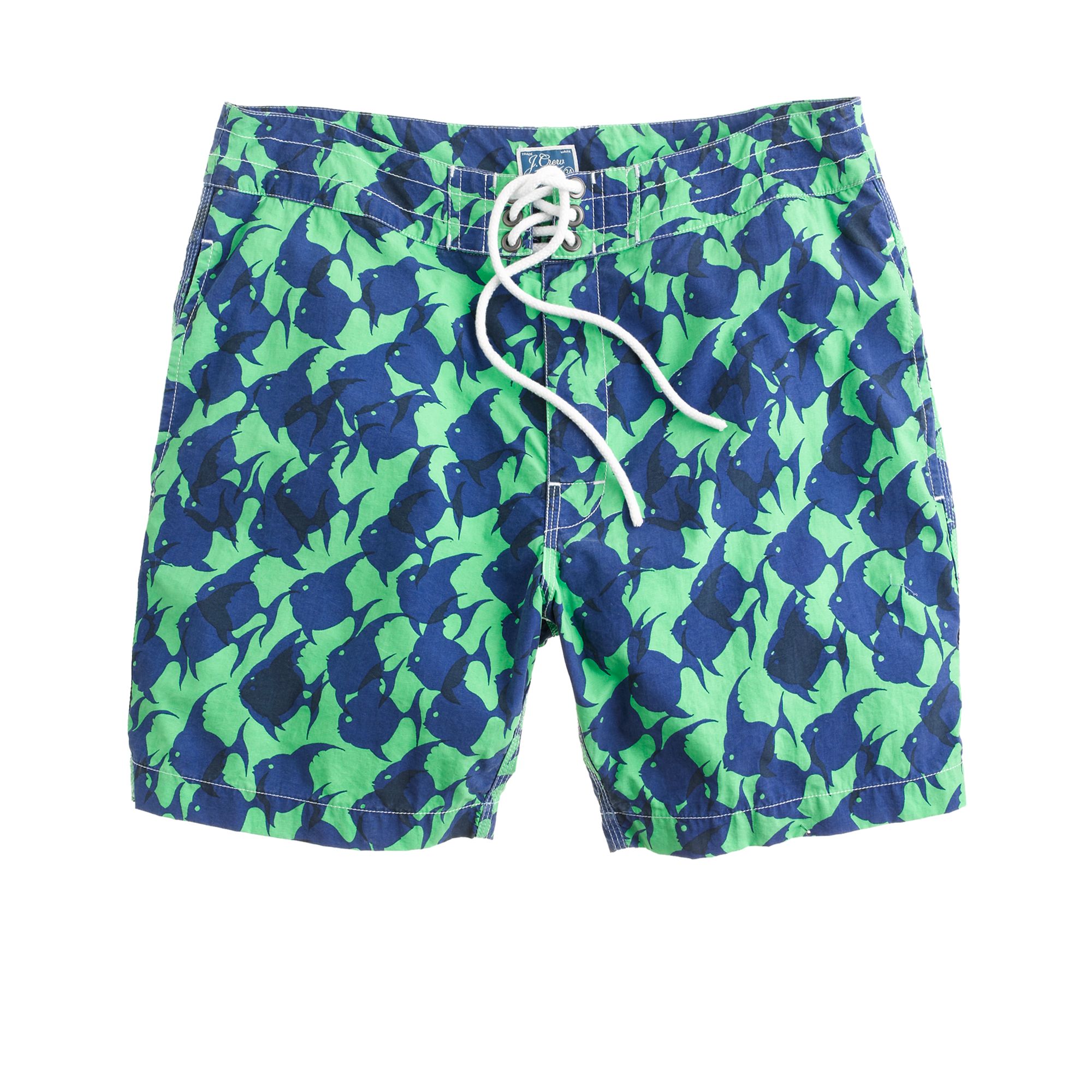 J.Crew 7 Board Shorts in Tropical Fish in Lime Green (Green) for Men - Lyst