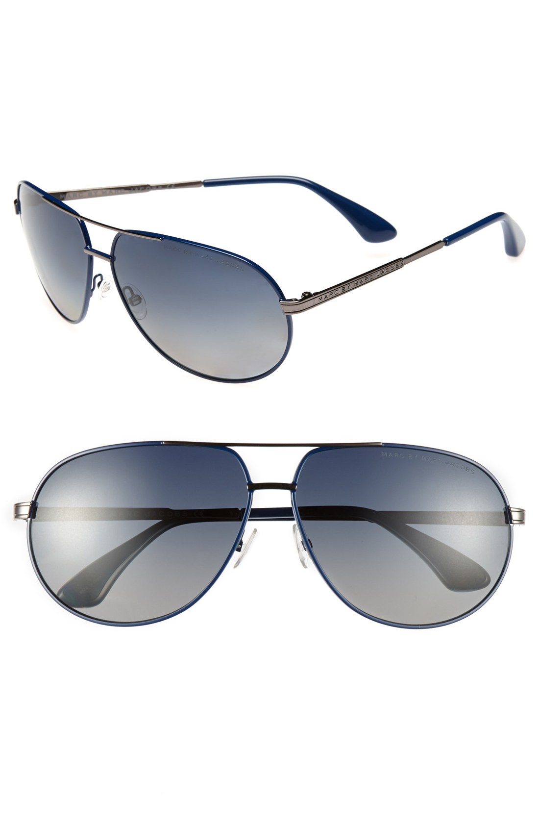 Marc By Marc Jacobs 63mm Polarized Aviator Sunglasses in Blue for Men ...