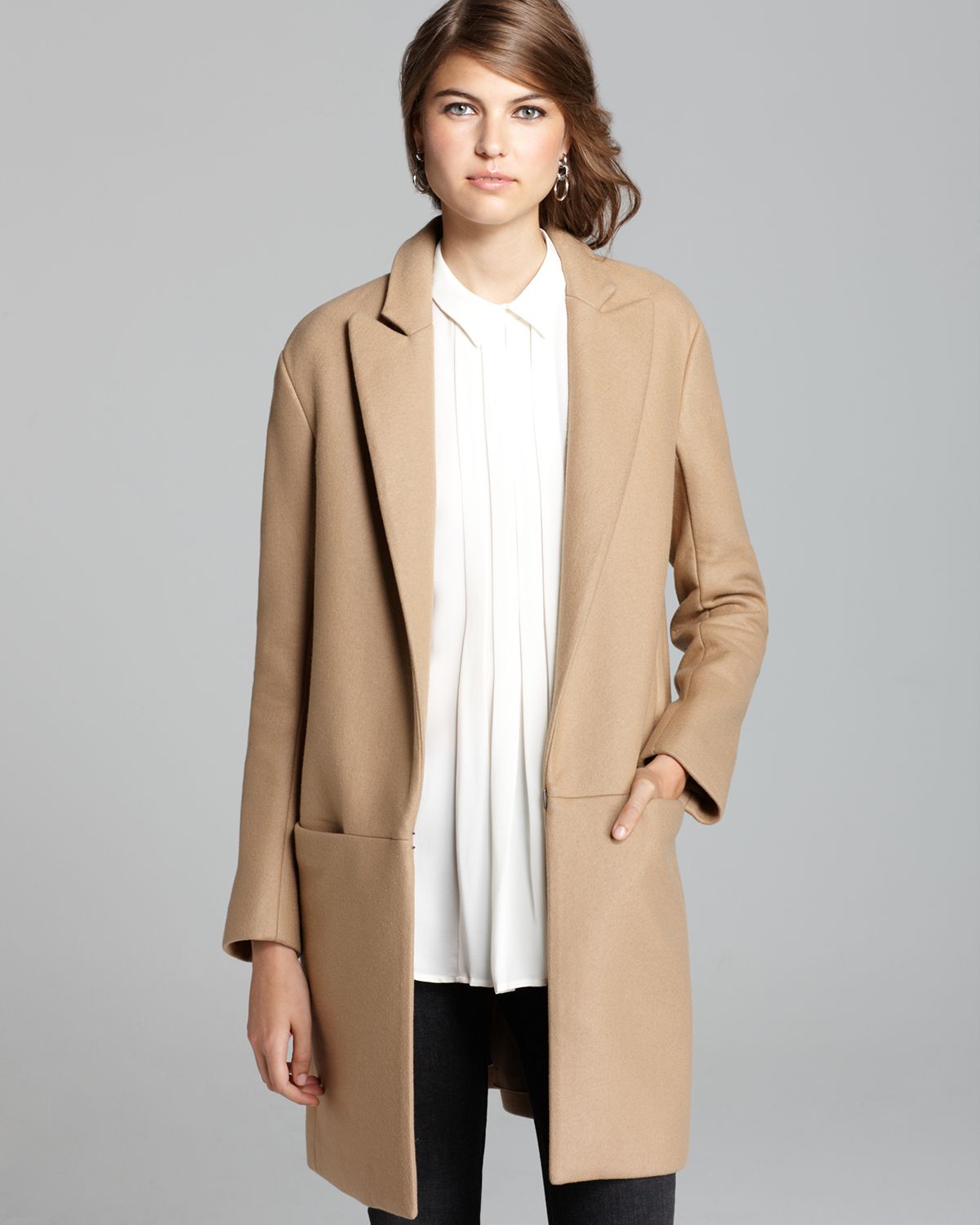 theory camel jacket