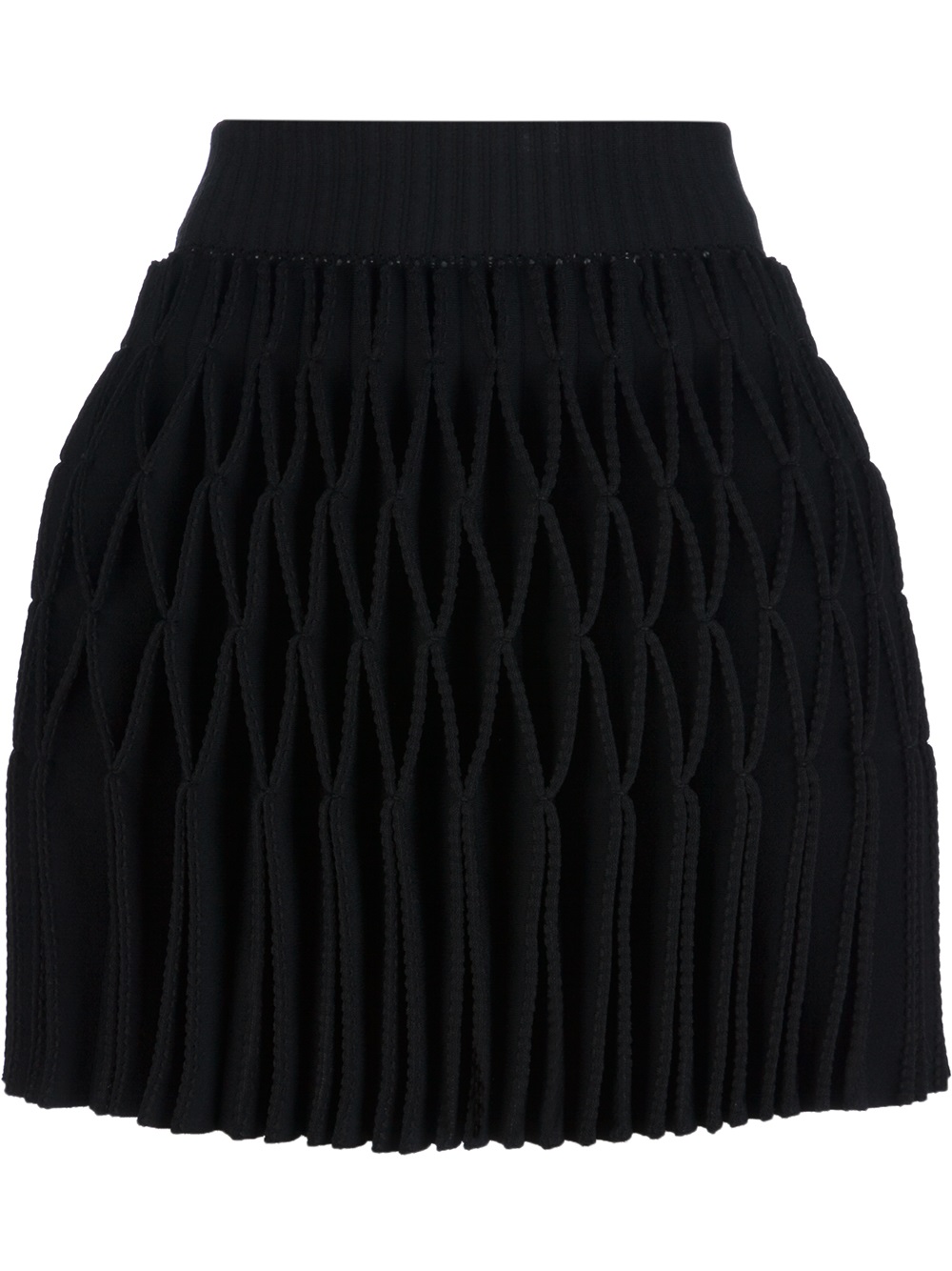 Alaïa Honeycomb Pleat Skirt in Black - Lyst