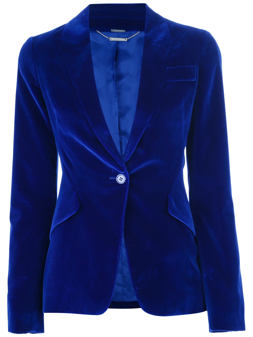 Alexander McQueen Velvet Blazer in Blue | Lyst